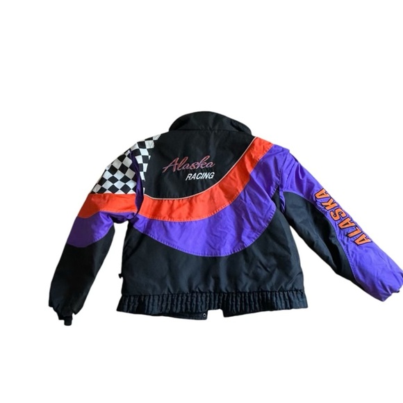 VTG ‘90s Alaska Racing Jacket Black Purple Orange Size: S - Picture 2 of 11